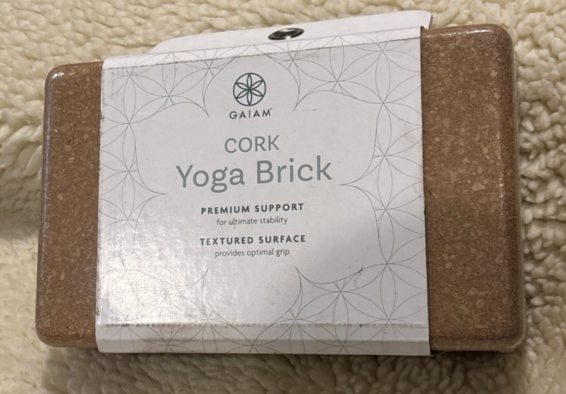 Gaiam Cork Yoga Brick – Stretching Balance Aid w/ Premium Support
