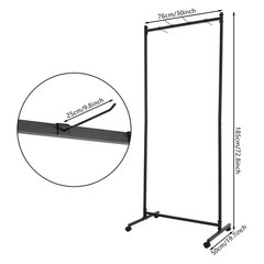 185cm Yoga Mat Holder Hanging Iron Yoga Mats Storage Rack w/ Double Sided Hooks