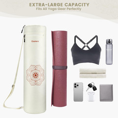 Yoga Mat Bag, Yoga Mat Carrier Full-Zip Exercise Yoga Mat Carry Bag for Women Me