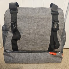 LUCKAYA LARGE YOGA TOTE STORAGE ATHLETIC GYM BAG MEN WOMEN BOOK GRAY SHOE POCKET