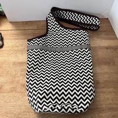 Yoga Mat Bag Black And White With Pocket