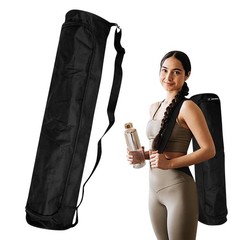 Loyanger Yoga Mat Bag, Full Zip 72 x 16 cm (28.35 x 6.3 inches), Black