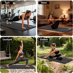 Versatile Extra Thick Non-Slip Yoga and Pilates Mat – 72″x32″ for All Levels