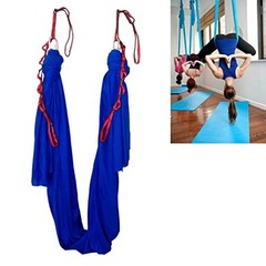 Aerial Yoga Hammock 5.5 Yards Yoga Swing Pilates Silk Home Gym Deep Blue