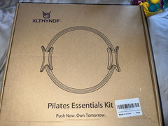 XLTHYNDF Pilates Essentials Kit Pink Pilates Ring Set w Bands Blocks Bag