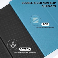 Foldable Extra Large Yoga Mat 74″×31.5″, 8mm Double-Sided Non Slip Lightweigh…