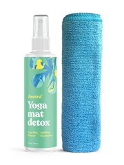 Yoga Mat Cleaner Spray Uplifting Eucalyptus, 4 fl oz No Slippery Residue, Or…