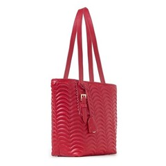 TOTE N°1 Large Structured Tote – Vegan Leather Shoulder Bag for Laptop and Red