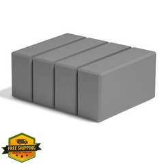 H.J. Immbir Yoga Blocks Grey 9x6x3in