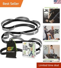 Yoga and Therapy Stretch Strap with 12 Loops – Designed for Maximum Comfort