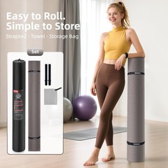 GymCope Extra Large Yoga Mat – 72×48 or 78×57, Non-Slip TPE Exercise Mat for