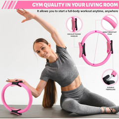 Pilates Ring Circle Set 18 Pcs Exercise Equipment Accessories for Women Workouts