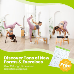 Yoga Headstand Bench, Stand Yoga Chair for Balance Training, Core Strength Build