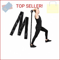 KSDD Elastic Yoga Strap with 11 Loops – Premium Stretch Band for Flexibility, Ph