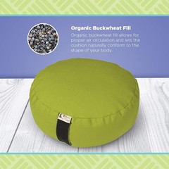 Zafu Meditation Pillows Sitting on Floor Yoga Cushion Cotton/Buckwheat fill US