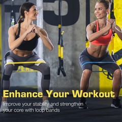 Pilates Ring Set – 14″ Magic Circle, 9″ Exercise Ball, 5 Resistance Bands & Pump