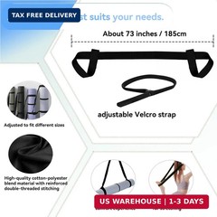 Adjustable Yoga Mat Strap Carrier, Thick Wide Yoga Mat Holder with Hook-and-loop