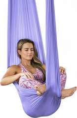 PINC Active Silk Aerial Yoga Swing & Hammock Kit for Improved Yoga Inversions, F