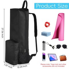 Yoga Mat Bag -Yoga Mat Bag Carrier with Pockets and Adjustable Strap, Lightwe…