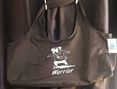 YogaPets Warrior Black Yoga Bag Fabric Tote, 1 Pocket, Logo Accent