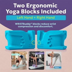 WRISTBuddy® Hand-Shaped Ergonomic Yoga Blocks for Optimal Wrist Support Durin…