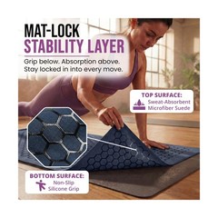 Clever Yoga Hot Yoga Mat Towel – Non-Slip Grip for Hot Yoga, Sweat … Fas