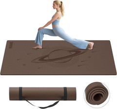 Extra Wide Non-Slip Yoga Mat 72″x40″ – Thick Oversized Exercise Mat with Strap
