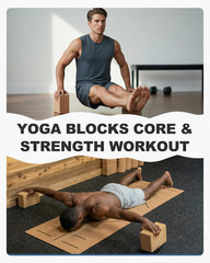 Cork Yoga Blocks, 2 Pack Yoga Blocks Natural Cork, High Density Yoga Block with