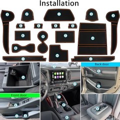 Center Console Liner for Nissan Frontier Accessories 2022 2023 2024 2025 Orange