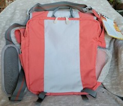 NWT High Sierra Express Messenger Bag – Mia 54202 Peach/White w/yoga mat straps