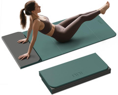 ILILI Foldable Yoga Mat, 10Mm Thick, TPE Material, Extra Long 75″L X 26″W, Soft