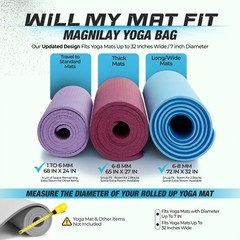 MAGNILAY Yoga Mat Bag – for Women and Men, Carrier, One Size, Pink
