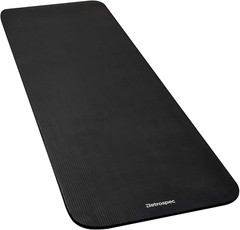 Retrospec Solana Yoga Mat 1/2″ & 1″ Thick w/ Nylon Strap for Men & Women – Non S