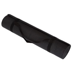 Fitness Double Sided Yoga Mat, 1/4 Inch, Black