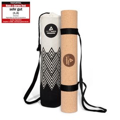Yoga mat cork, tested with VERY GOOD, available in 2-5 mm, incl. yoga block