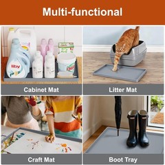 Silicone Pet Feeding Mat 19×12 Waterproof Non Slip Dog Cat Food Bowl Mat Spill