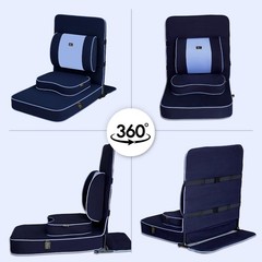 Extra Large Meditation Chair Floor Back Support Yoga Cushion Navy Blue 24×22