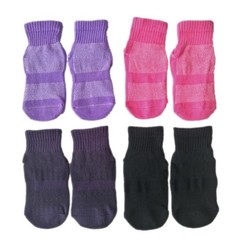 Non Slip Trampoline Socks, Anti Skid 6-9 Years Black, Dark Purple, Purple, Pink