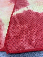 HOTWORX Yoga Mat Grip Towel 30×79 Large Non Slip Tie Dye Red Orange Rare READ A1