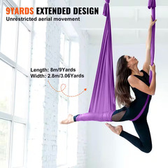 Aerial Silk and Yoga Swing, 8.7-Yards, with Nylon Fabric Kit, for All Levels Fit