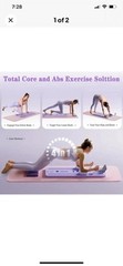 Pilates Board Reformer Set, 5 in 1 Multi-Purpose Foldable Pilates Board Purple.