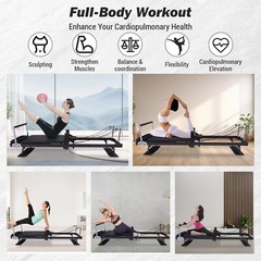 Pilates Reformer, 91″ Foldable Reformer Pilates Machine,Reformer Pilates Machine
