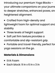 New Sealed FitOn 2-Pack Yoga Prop, High Density Foam Blocks, Marbled Purple NIP