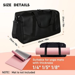 Yoga Mat Bag, Gym Workout Bag with Water Bottle Pocket, Pilates Bag for with …