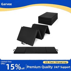 Home Gym Mat 6x2ft 4-Fold Gymnastics Thick Tumbling Mat with Carrying Handles