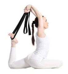 EVA Yoga Block Black High Density Easy Grip and Black Resistance Yoga Strap