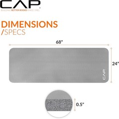 CAP Barbell 1/2-Inch High Density Exercise Yoga Mat with Strap