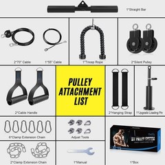Concho Weight Pulley System, Upgraded Cable Pulley System Gym with Adjustable…