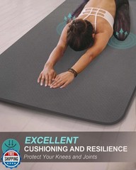 Extra Long & Wide Thick Yoga Mat for Tall Men & Women, 84” x 32”x 7mm Oversize