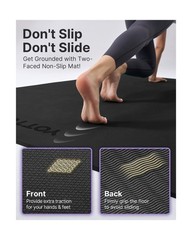 YOTTOY Large Yoga Mat (75 * 52 * 1/2inch),Extra Wide TPE Exercise M… Fast Ship